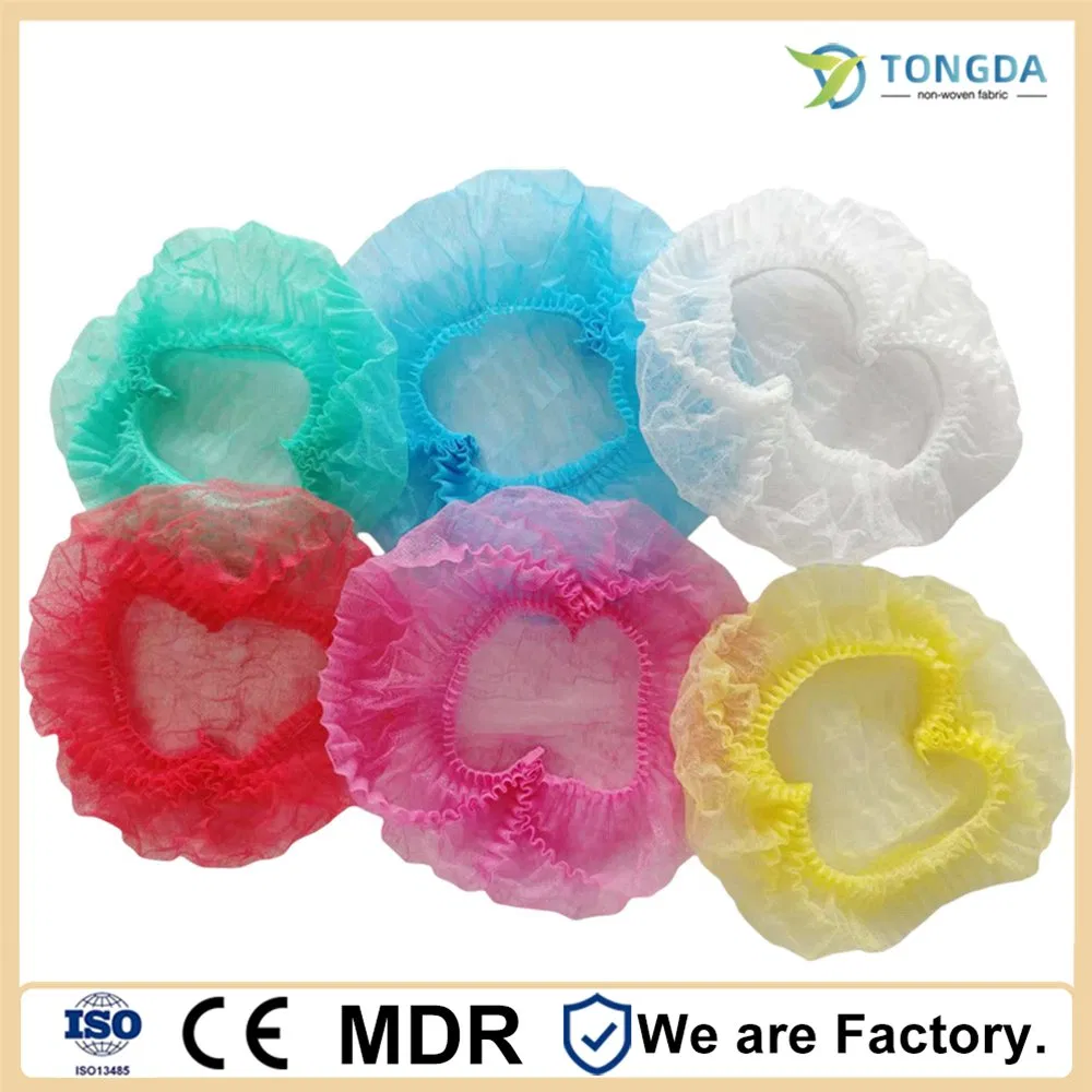 Factory Wholesale Nonwoven/Crimped/Pleated/Strip Disposable Clip Mob Cap