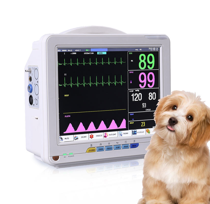 Portable Veterinary Monitoring System with Touch Screen ECG Machine
