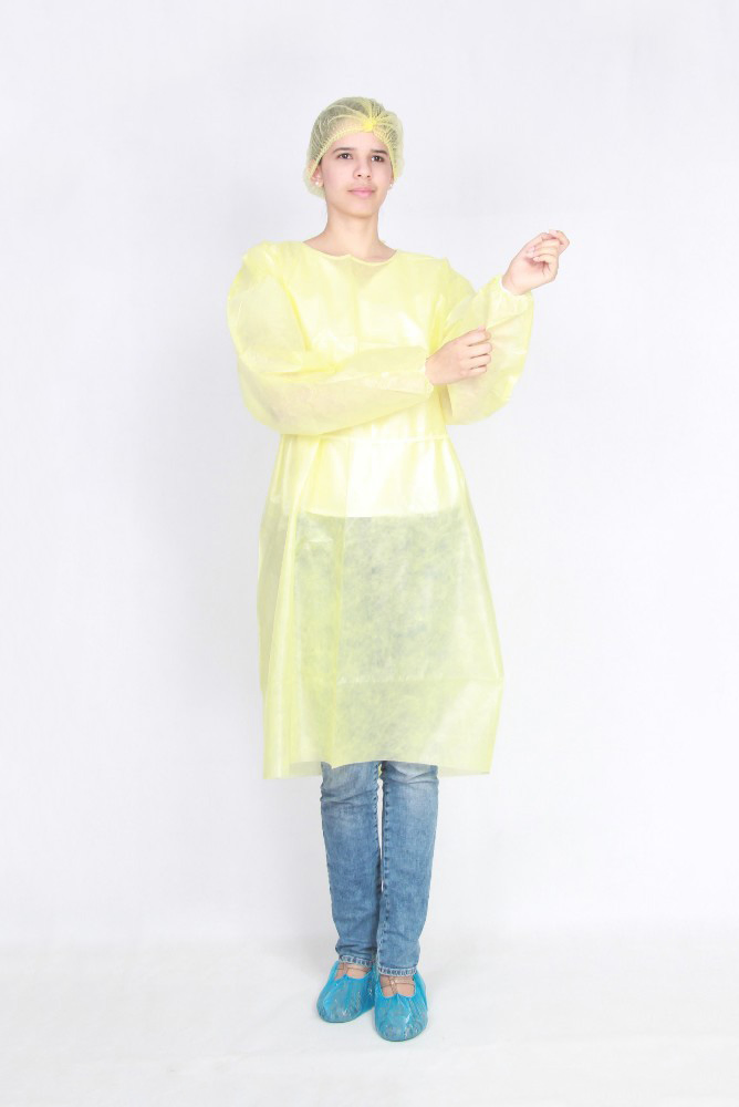 Hospital Medical Uniform PP Nonwoven Disposable Isolation Gown