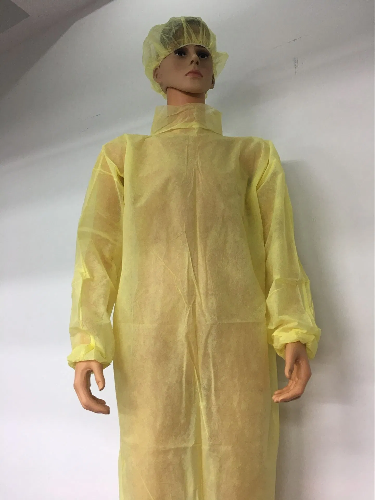 PE+PP Disposable Isolation Gown with Elastic Wrist Cuffs