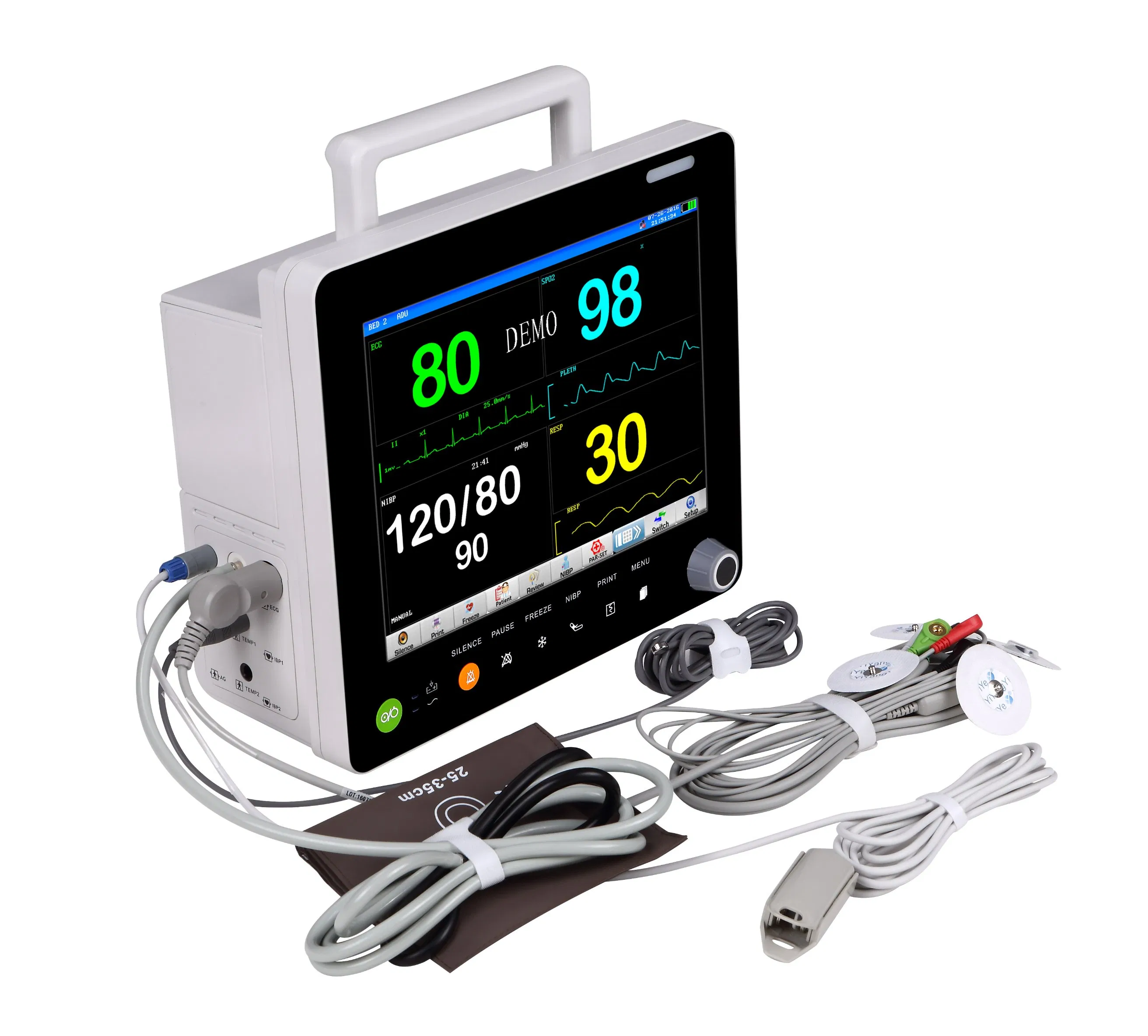 15 Inch Bedside Portable Multi Parameter Patient Monitor