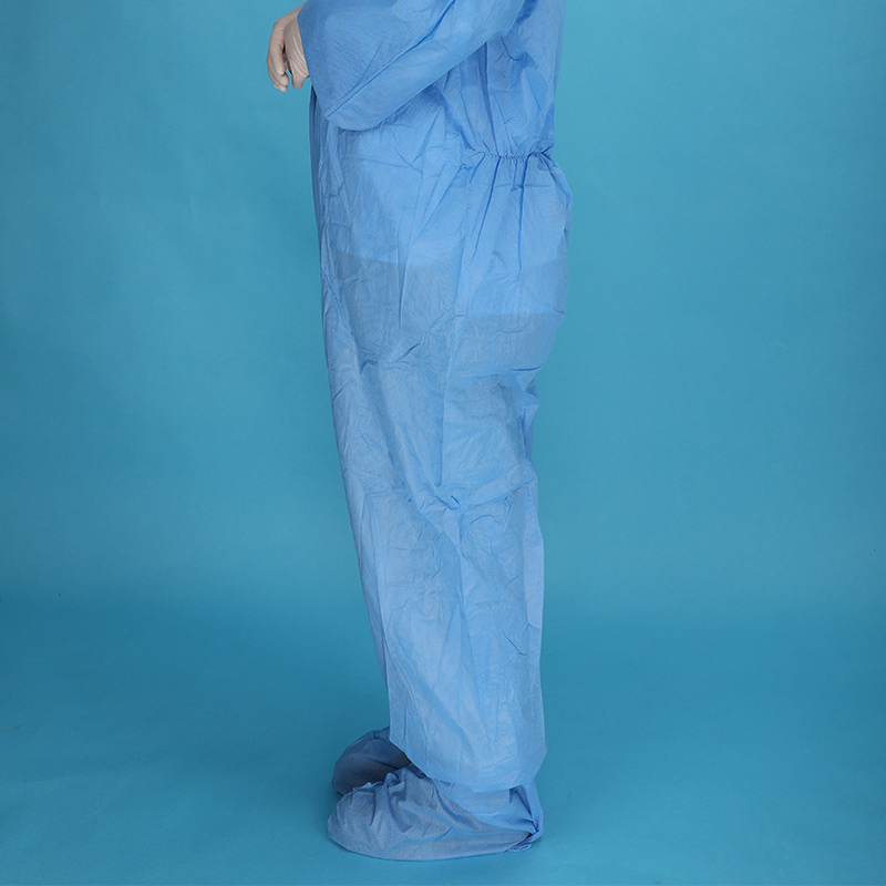 Microporous Disposable PP Protective PPE Coverall Type 5/6 with Hood