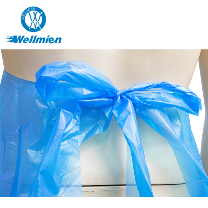 Custom Waterproof Disposable PE Apron Blue/White Plastic Apron