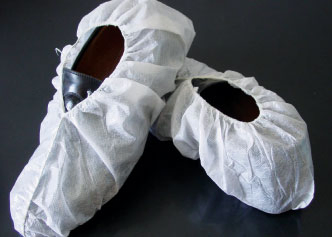 China Factory Stock Whole Sale Disposable CPE Nonwoven Shoe Cover