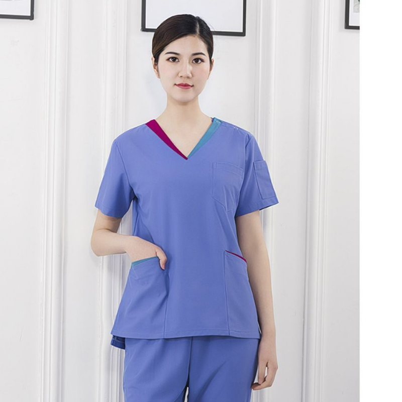 Factory Direct Fashionable Medical Top Uniforms Scrubs Sets Uniforms Dentist Spandex Jogger Scrub Suit Hospital Nursing Scrubs