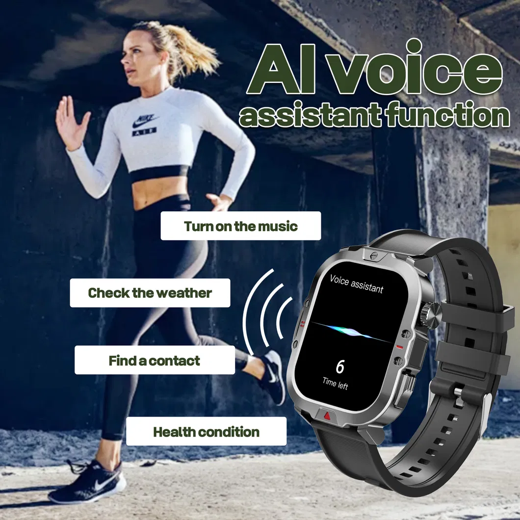 Waterproof Smartwatch with 410mAh Battery and Health Tracking
