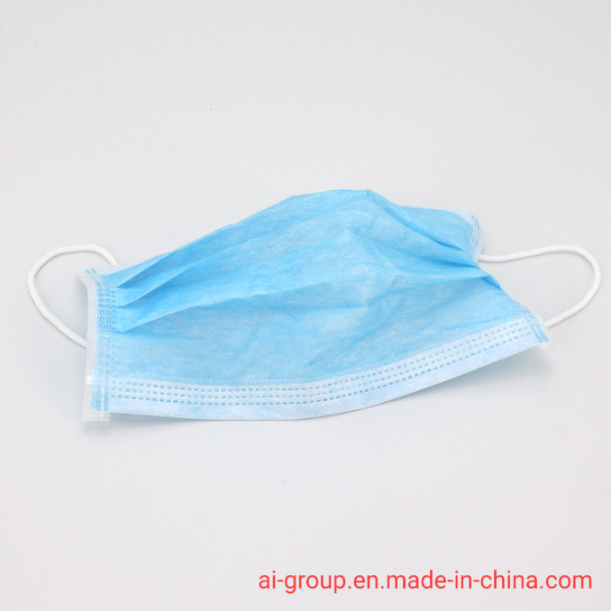 3-Ply Disposable Face Mask Non-Woven PP Fabric Bfe Tested, for Medical Use