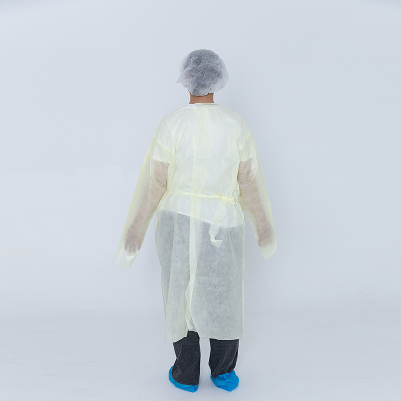Fluid-Resistant PP+PE Disposable Treatment Surgical Gown Waterproof Univeral Isolation Gown for Hospital Nurse Use