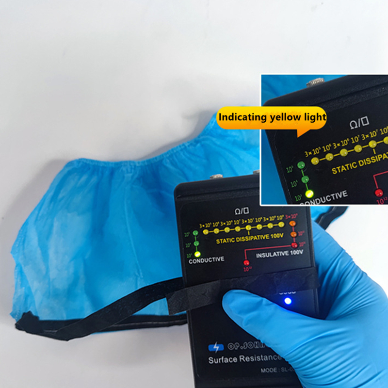 Disposable Non-Woven ESD Shoe Covers with Conductive Strip