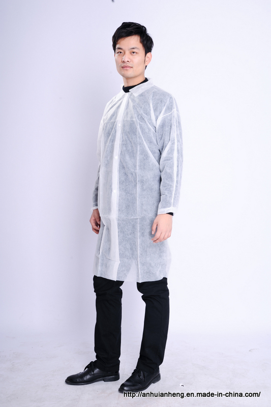 High Quality Polypropylene Disposable Non Woven Lab Coat