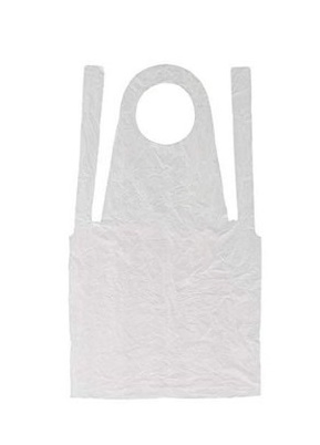 Hot Sale Food Factory Disposable LDPE Machine Made Polyethylene Sleeveless Plastic Waterproof PE Apron From 24 Year's Manufacturer