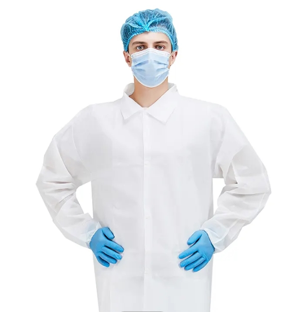 Hot Selling Disposable Nonwoven Lab Coat Microporous Lab Coats
