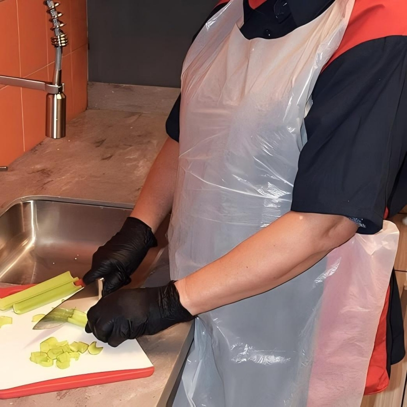 Safety LDPE/HDPE Plastic Disposable Aprons for Cooking Durable Waterproof Polyethylene