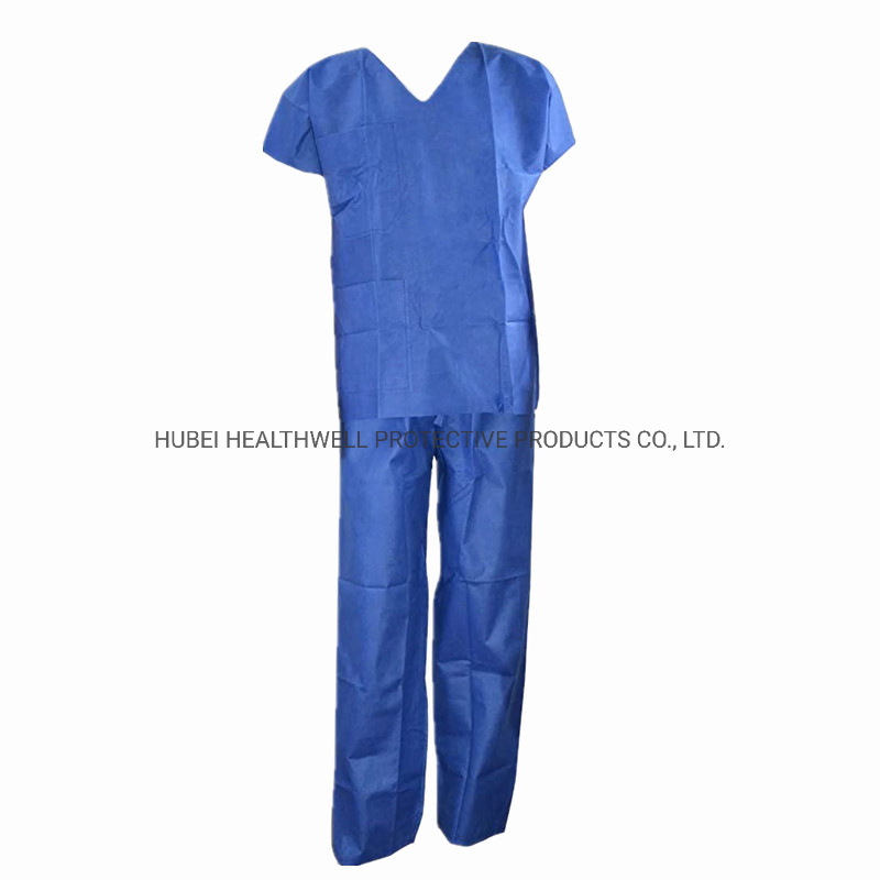100% Spunbond Polypropylene Medical Scrub Top and Pants
