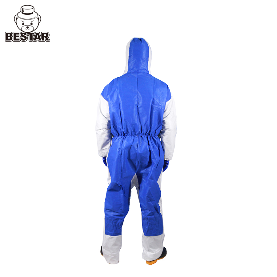 CE Certified Disposable Waterproof Microporous Film Type 5/6 Clean Room Painting Laboratory Coverall