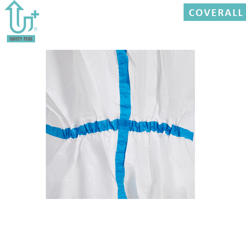 Polypropylene Nonwoven Microporous Protective Workwear Safety Clothing Disposable PPE Suit Coverall with Tape/Hood Disposable Coverall