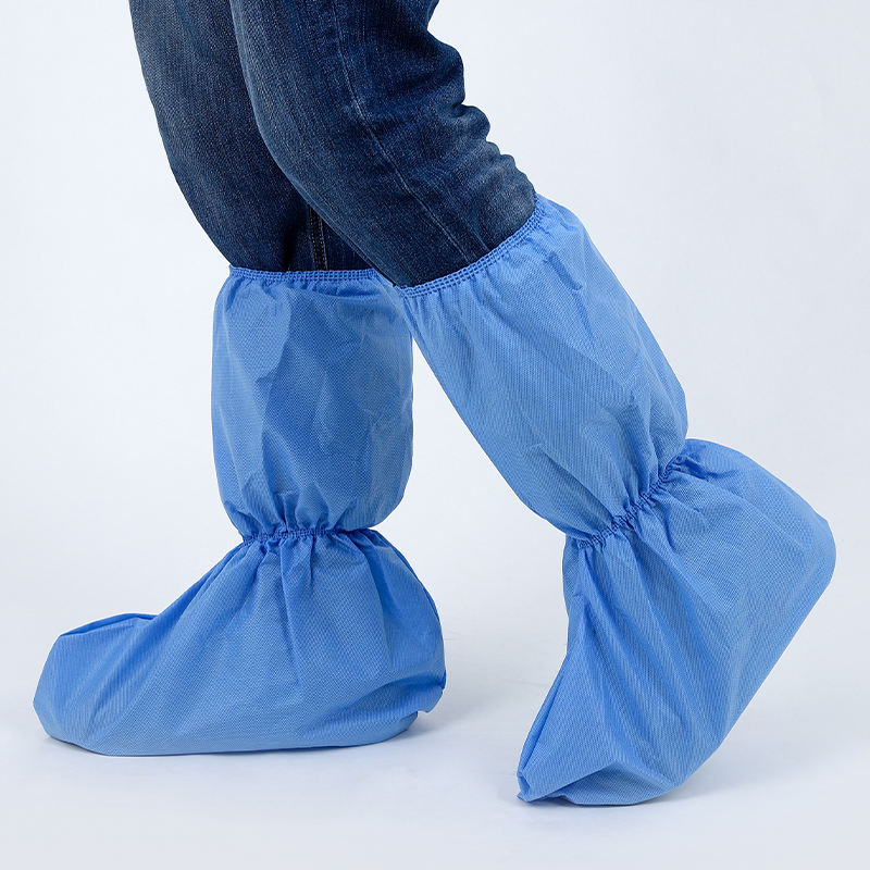 Waterproof Disposable Medical Microporous Shoe Cover Boot Covers Safety Boots with Blue Seam Tape