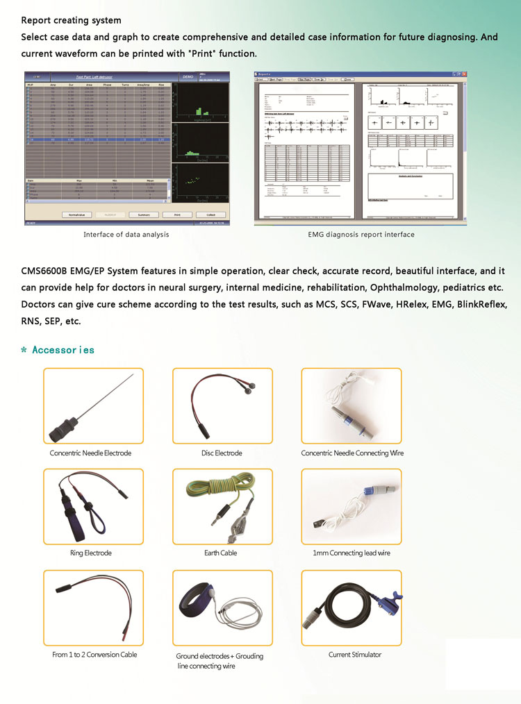 My-H009 New Product 4 Channel 4 Leads Emg System for Sale