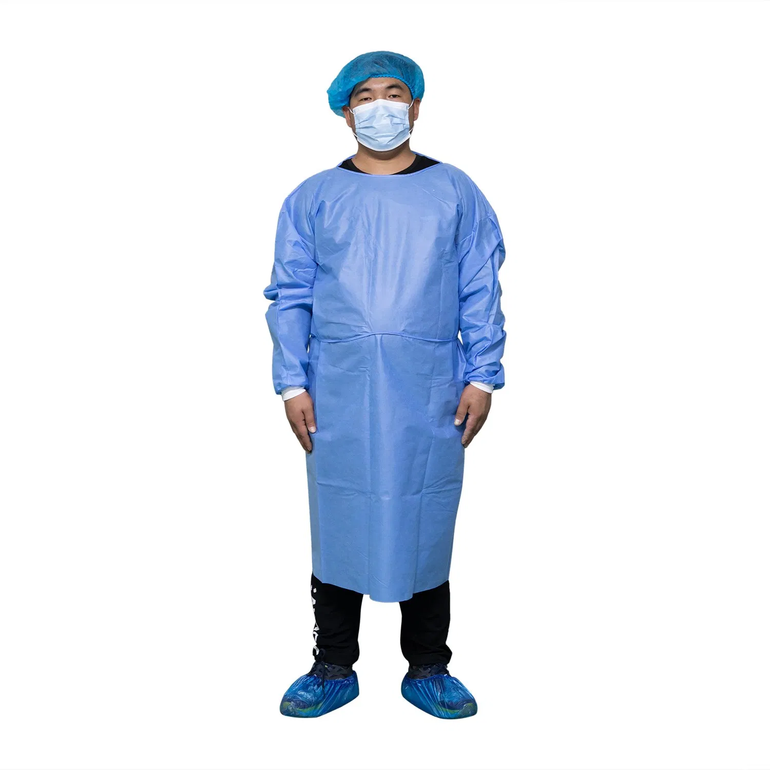 Disposable Gown Waterproof PP PE Surgical Gowns 35-40GSM SMMS Disposable SMS Patient Gown