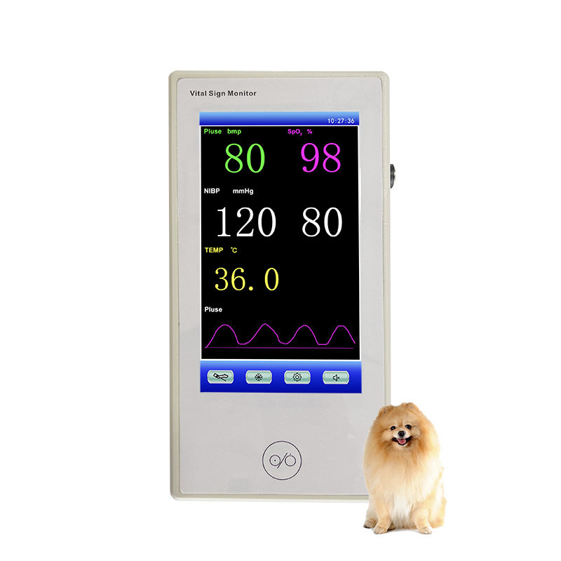 Portable Veterinary Monitoring System with Touch Screen ECG Machine