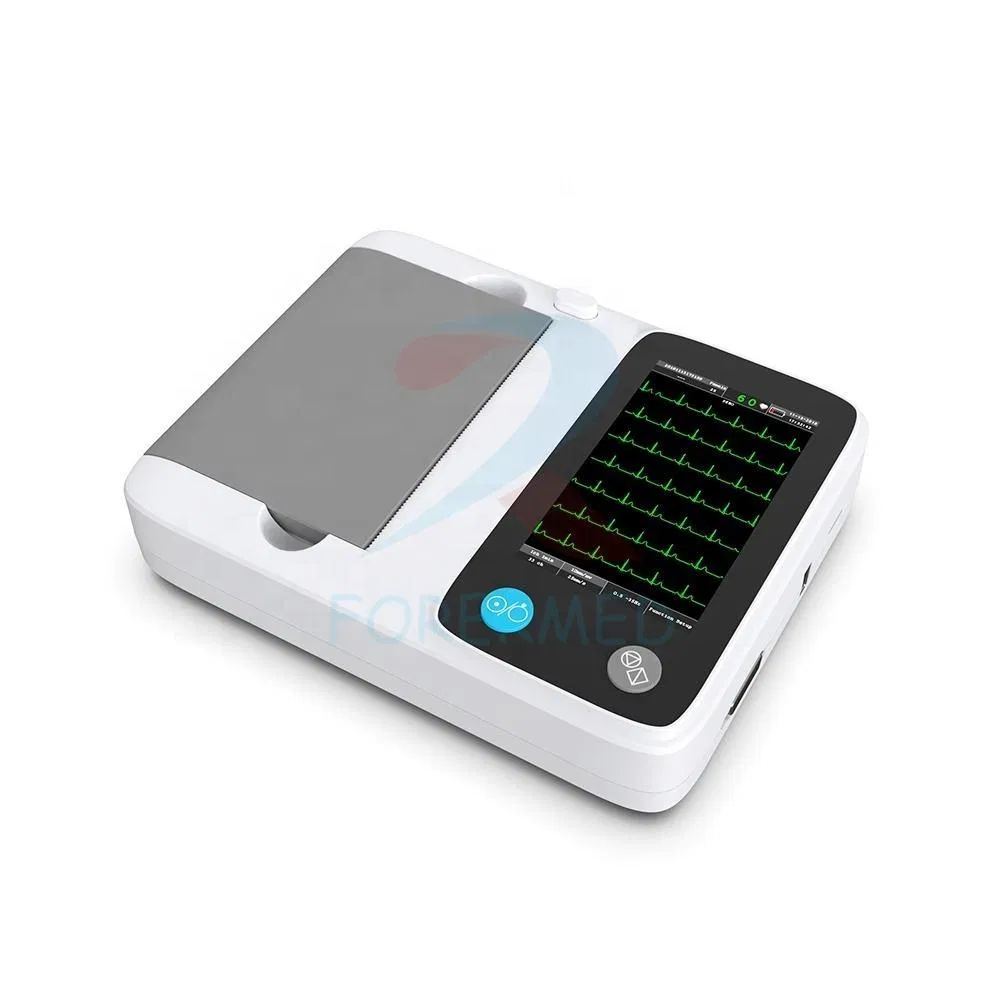 Hospital Digital Touch Screen 3 Channel Portable ECG Machine