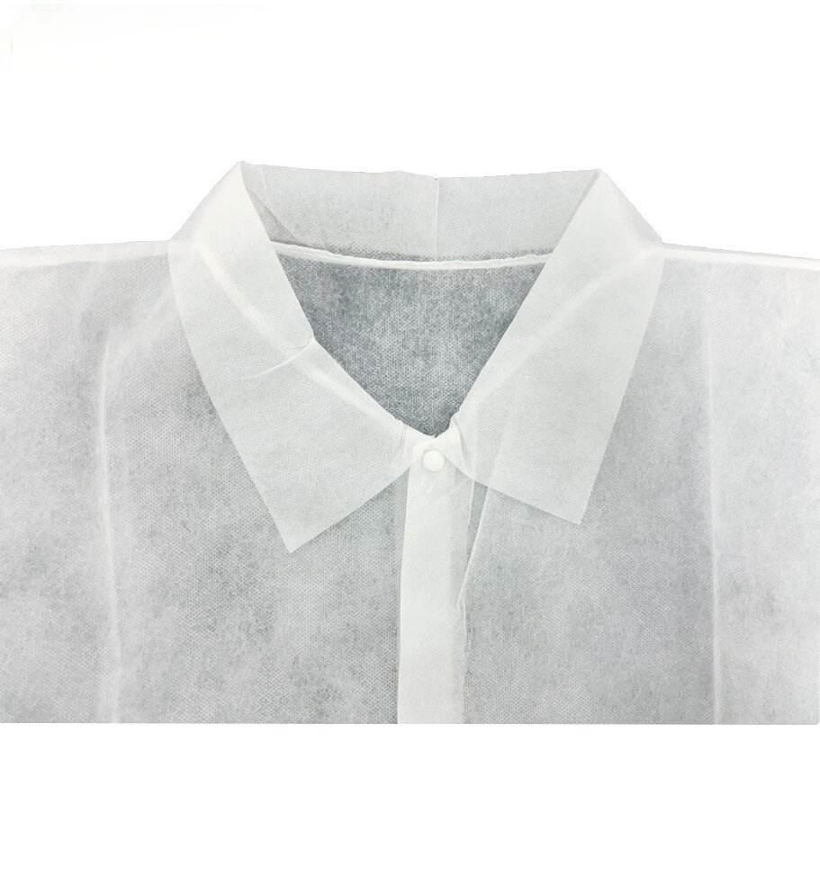 Disposable Unisex Coverall Nonwoven Disposable Women Long Sleeve Lab Coat