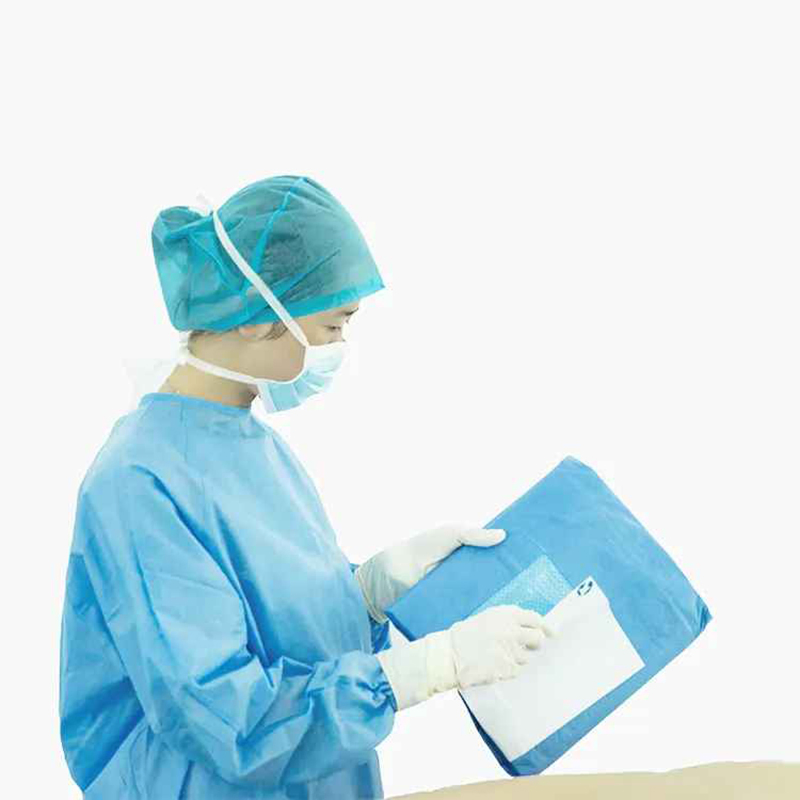 Disposable Gown Waterproof PP PE 35-55GSM SMMS /SMS Patient Gowns Surgical Isolation Gown