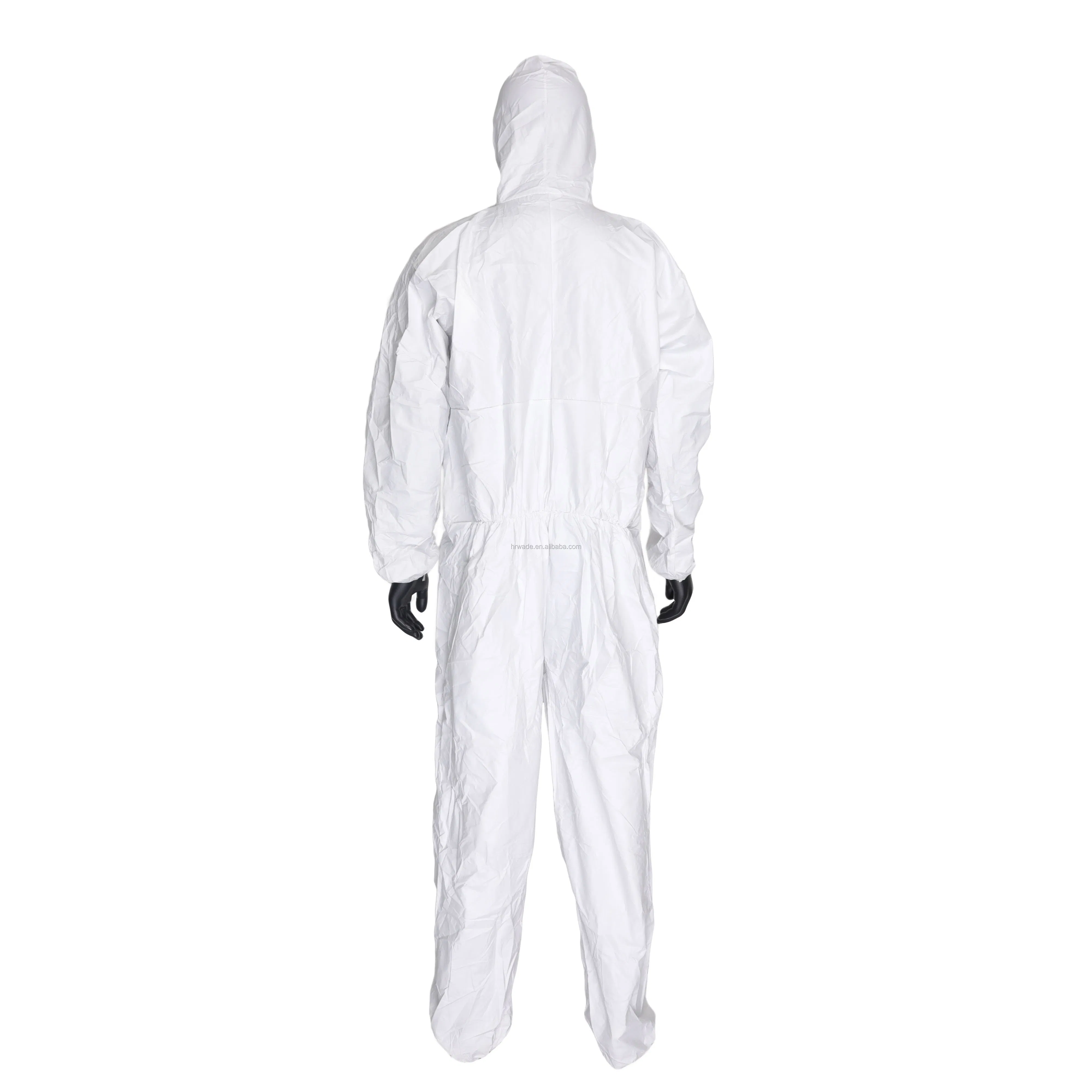 High Quality Disposable 60GSM White Coverall Safety Clothing Overall Microporous Coverall
