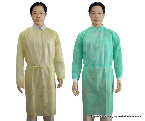 Disposable Lightweight Yellow Multi-Ply Fluid Resistant Isolation Gowns