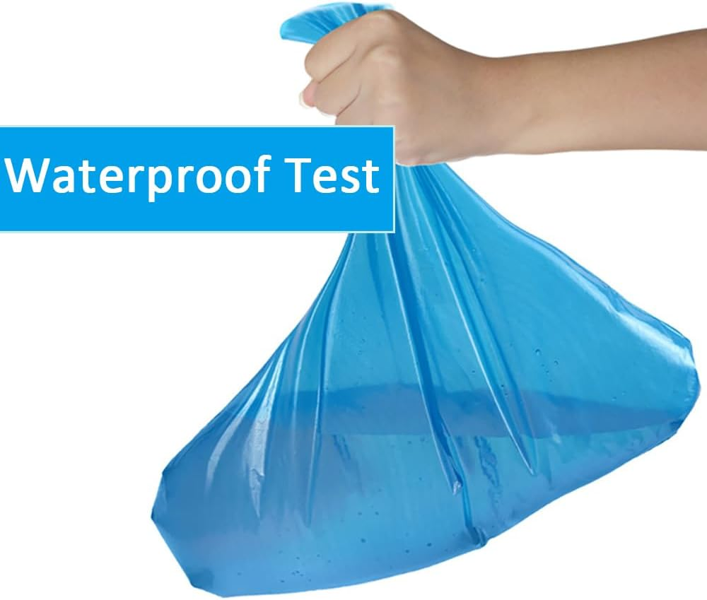 Disposable Blue PE Boot Covers with Extended Length, Anti-Slip Waterproof Overshoes for Laboratory and Medical Examination Rooms