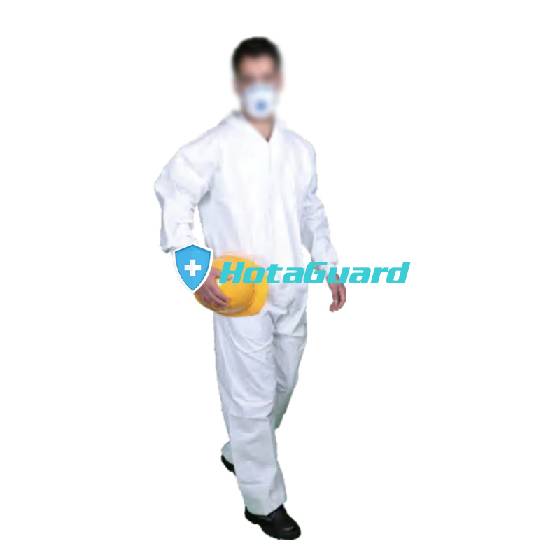 Clothing Protection Microporous Coverall Hot Sale Safety Clothing Fast Delivery Disposable Protection Coverall 45g Microporous