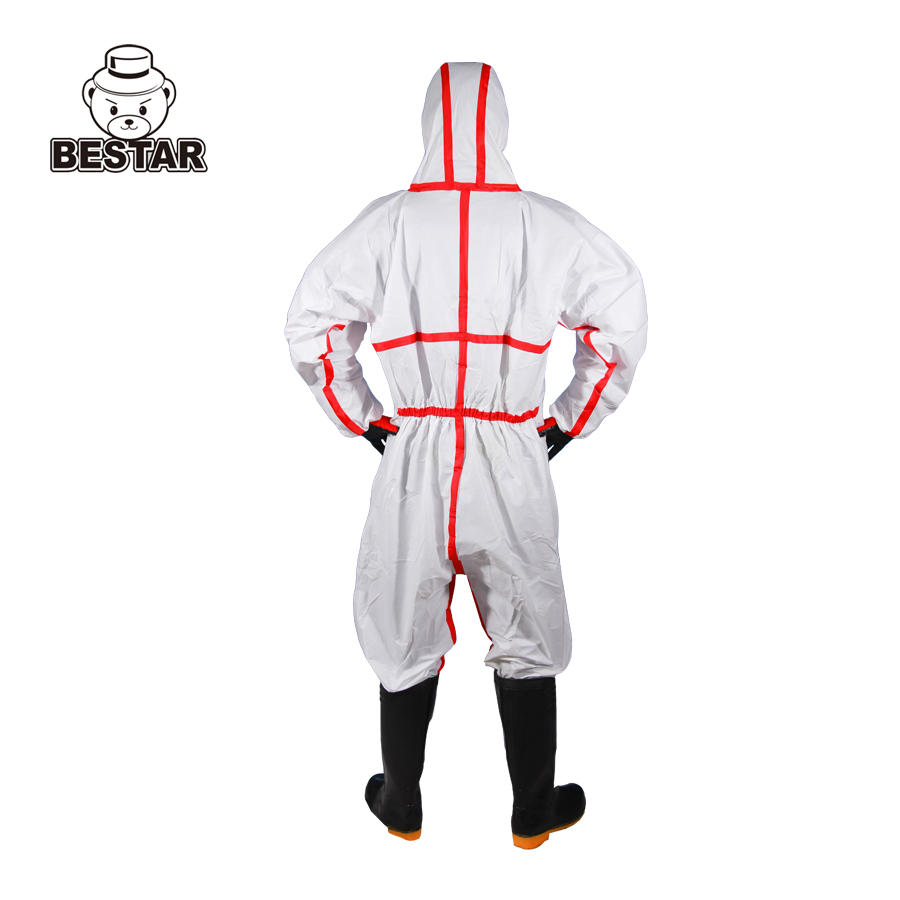 Ce Certified Disposable Type 4/5/6 Microporous Film Coverall