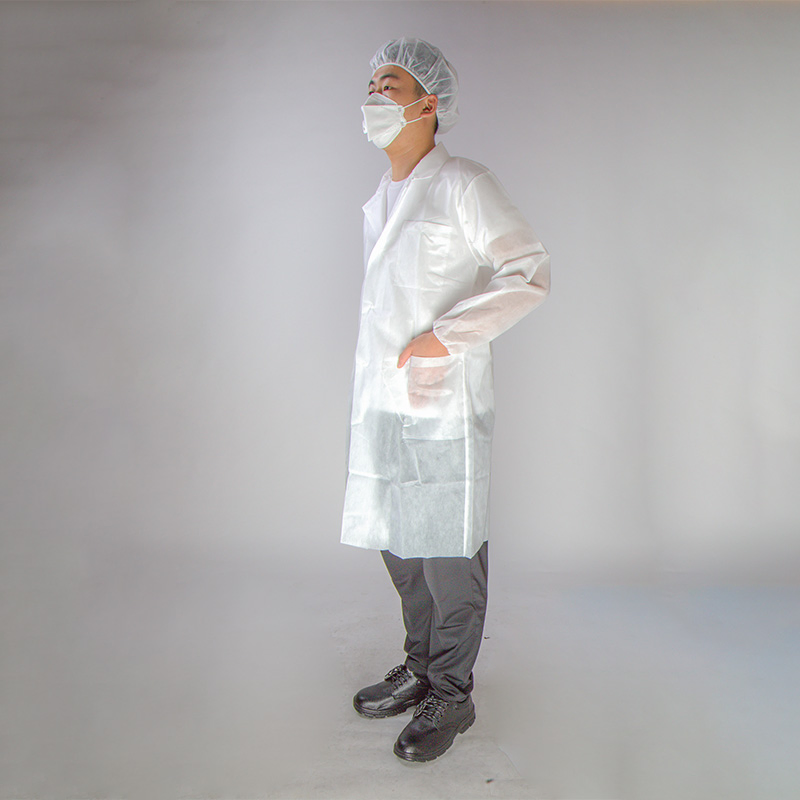 Factory Wholesale Cheap PP 35GSM Non-Woven Lab Coat Disposable