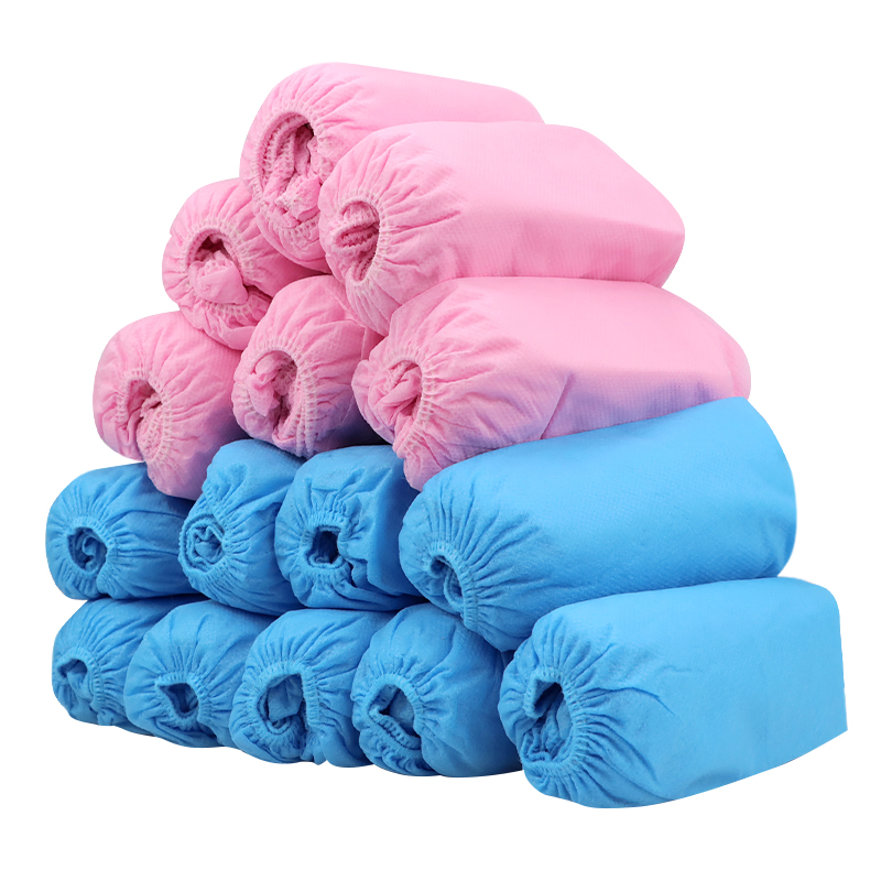 Disposable Non Skid Non Woven Polypropylene Shoe Covers Pink for Hospital/Beauty Salon/Laboratory