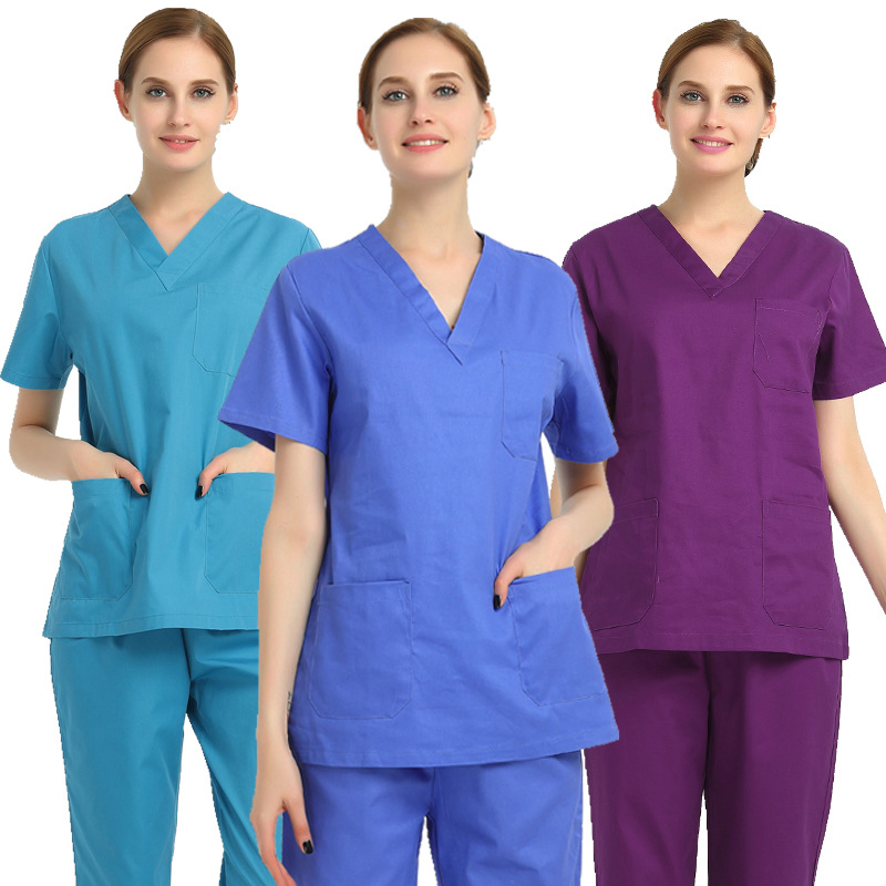 Scrub Suit Medical Uniform Dental Clinic Supplies Nurse Women Scrub Shirt+Pants