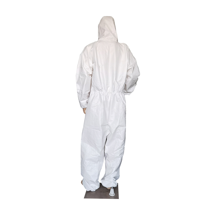 Supplier Factory En14126 Hospital Type 5 Type 6 Standard Xs-4XL Antistatic Liquid Resistant Hood Operating Room Sf Microporous Industrial Disposable Coverall