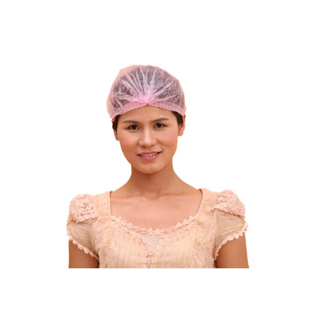 Disposable Medical Non Woven Strip Cap Bouffant Cap Net Surgical Doctor Nurse Hat Round Mob Cap