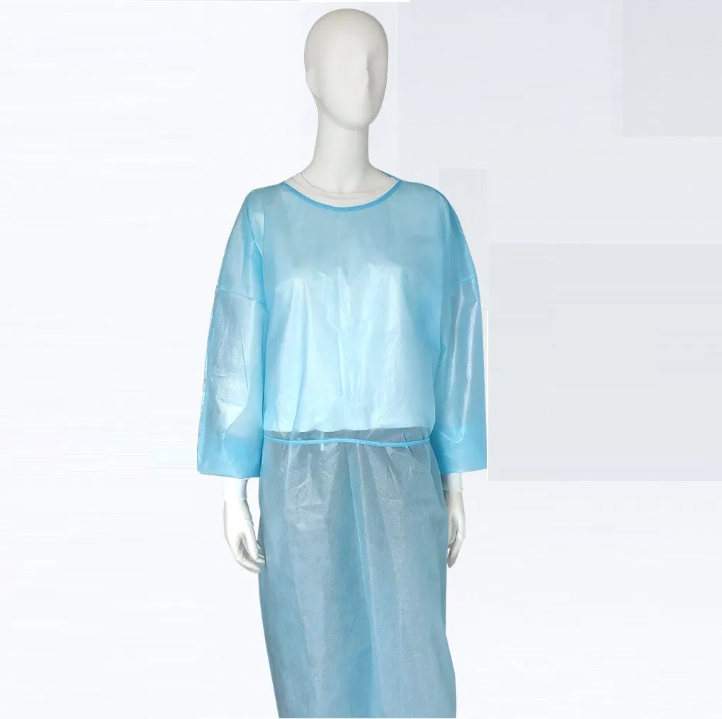 Medical Supply AAMI Level 2 PP SMS SMS Spun Lace Non-Woven Reinforcement Disposable Surgical Gown Apron Isolation Gown