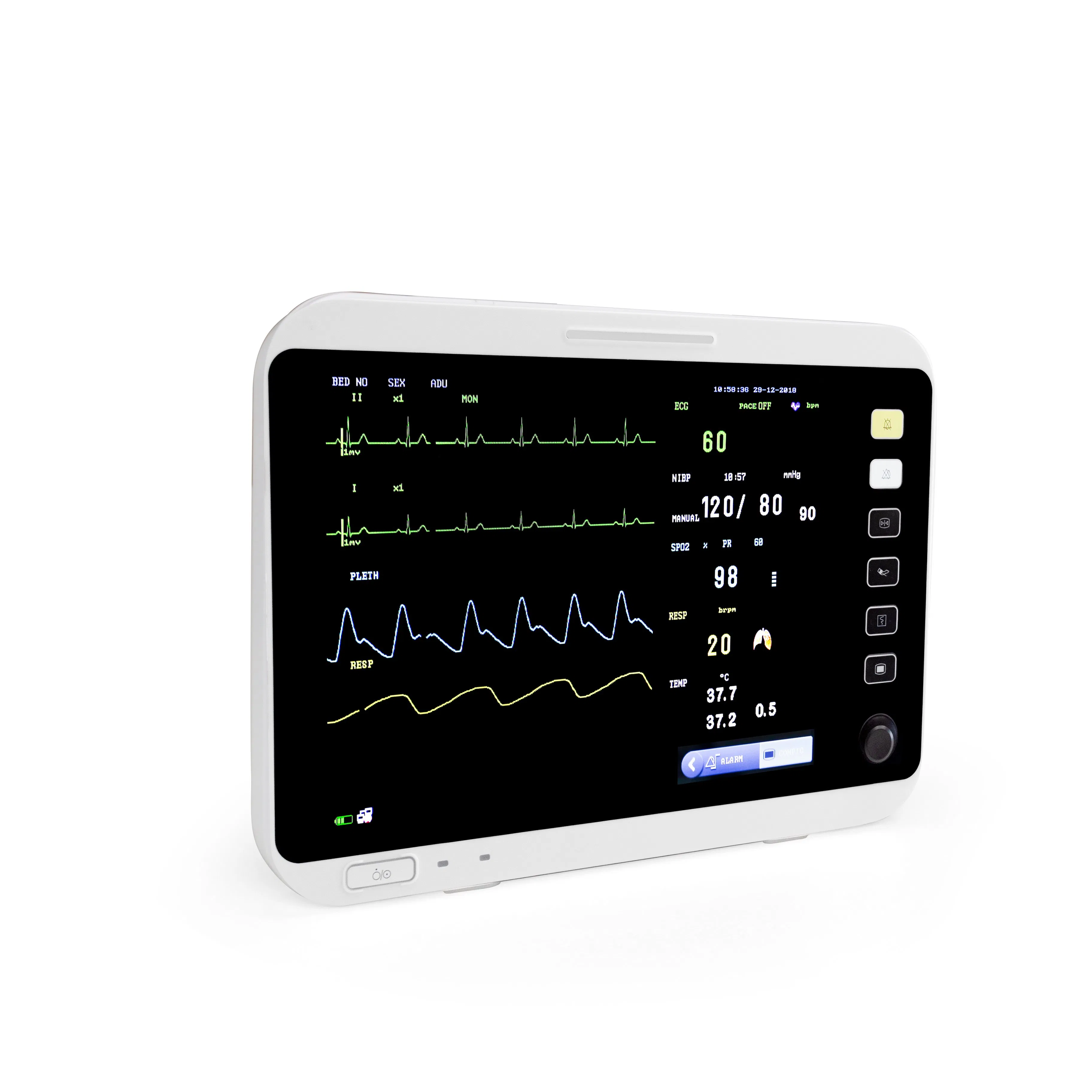 Soymed Vital Signs Monitor Medical Hospital Patient Equipment Multi Parameter Monitor Central Monitoring System