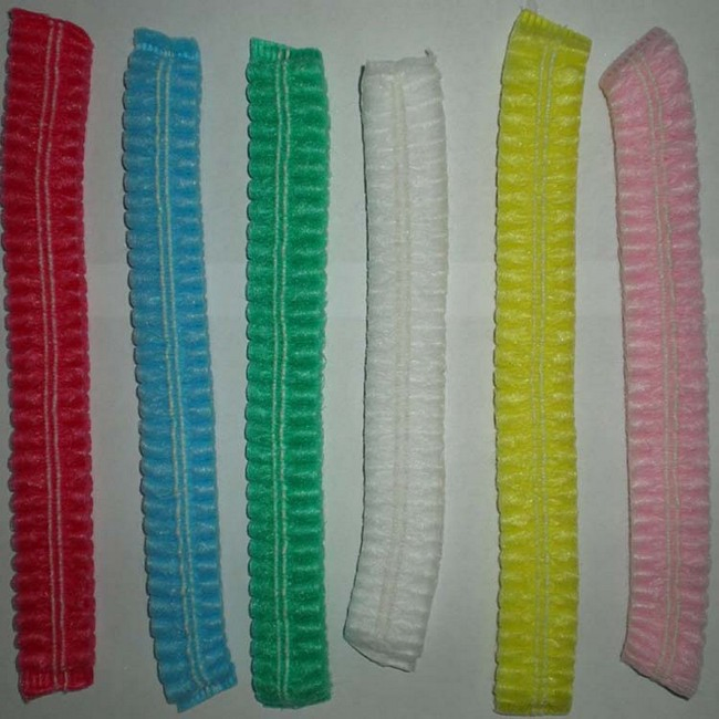 Disposable Colorful PP Non Woven Mob Cap, Clip Cap and Strip Cap