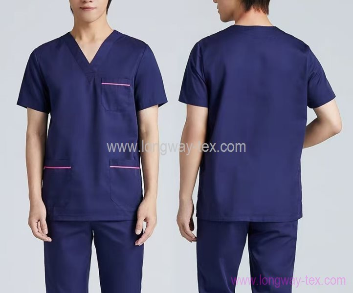 4-Way Stretchy Navy Medical Scrub Tops and Pants