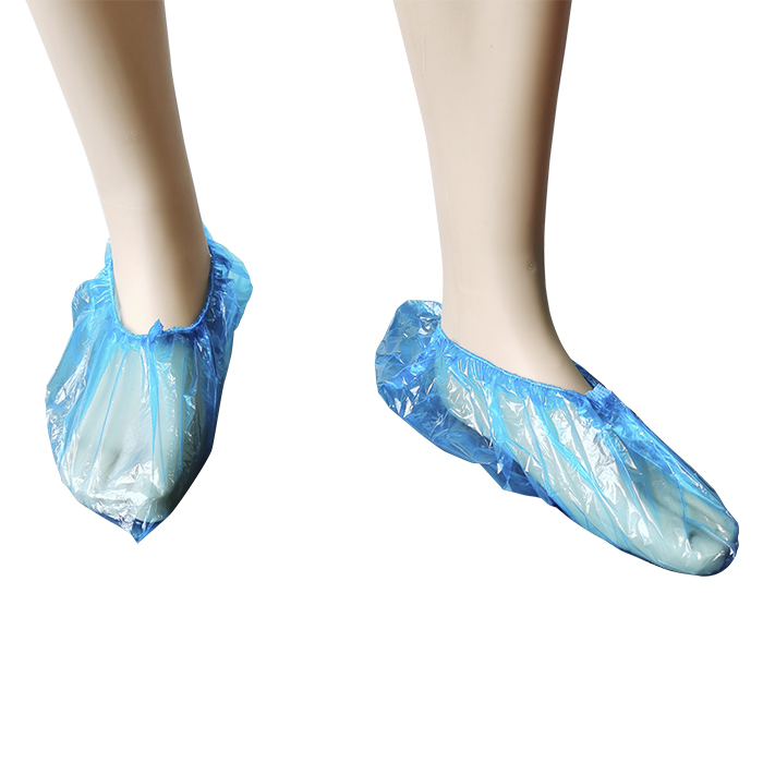 ISO13485 CE Anti Dust Machine Hand Made PE Nonwoven Isolation Surgical Plastic Disposable Plastic Waterproof Hospital CPE LDPE Medical Foot Shoe Covers