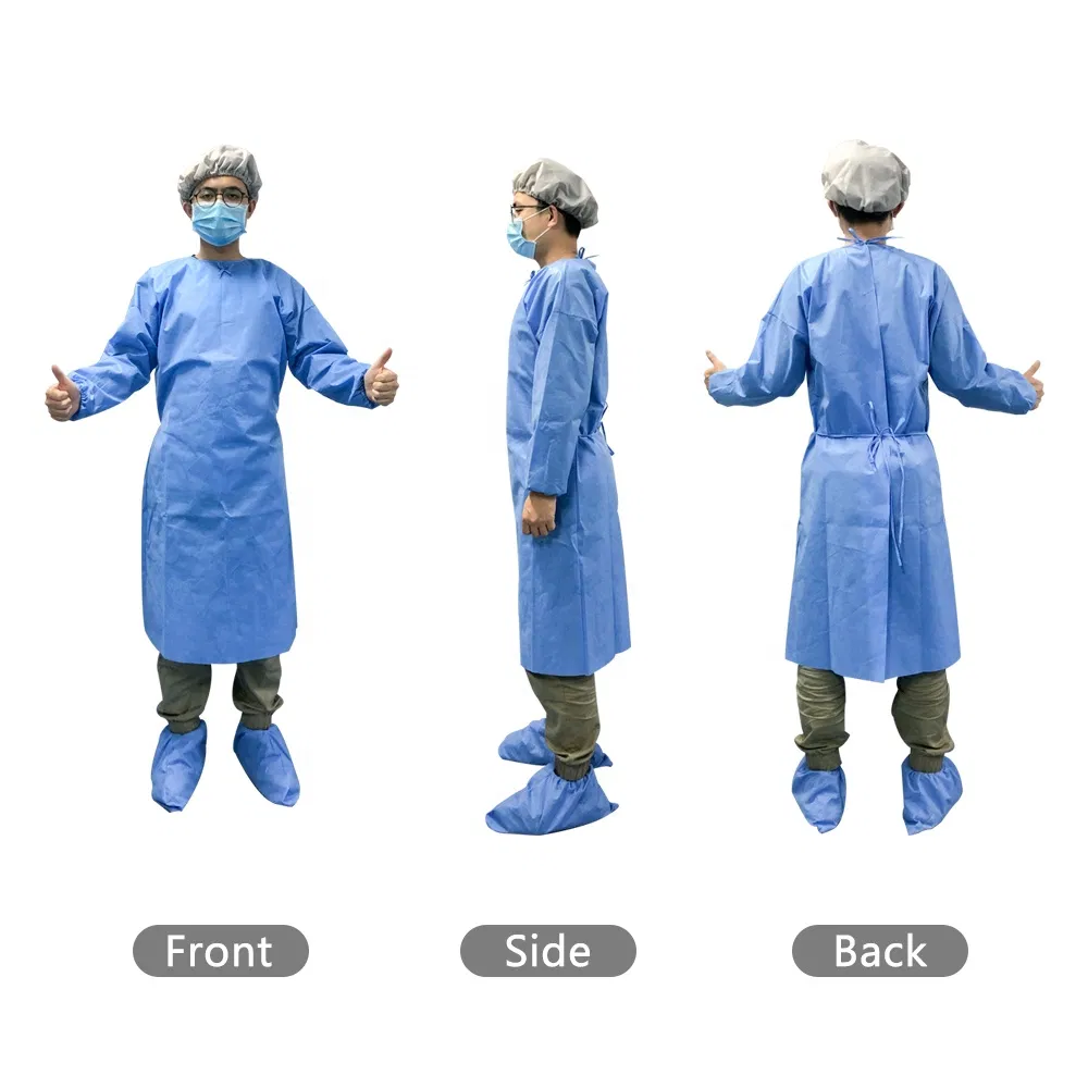 Disposable No Sterile Isolation PP Protective Clothing Isolation Gown for Civil Use