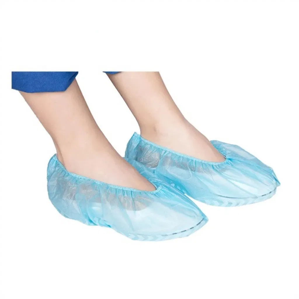 PE PP Nonwoven PVC CPE Shoe Covering Rain Waterproof Disposable Plastic Non Slip Shoe Cover