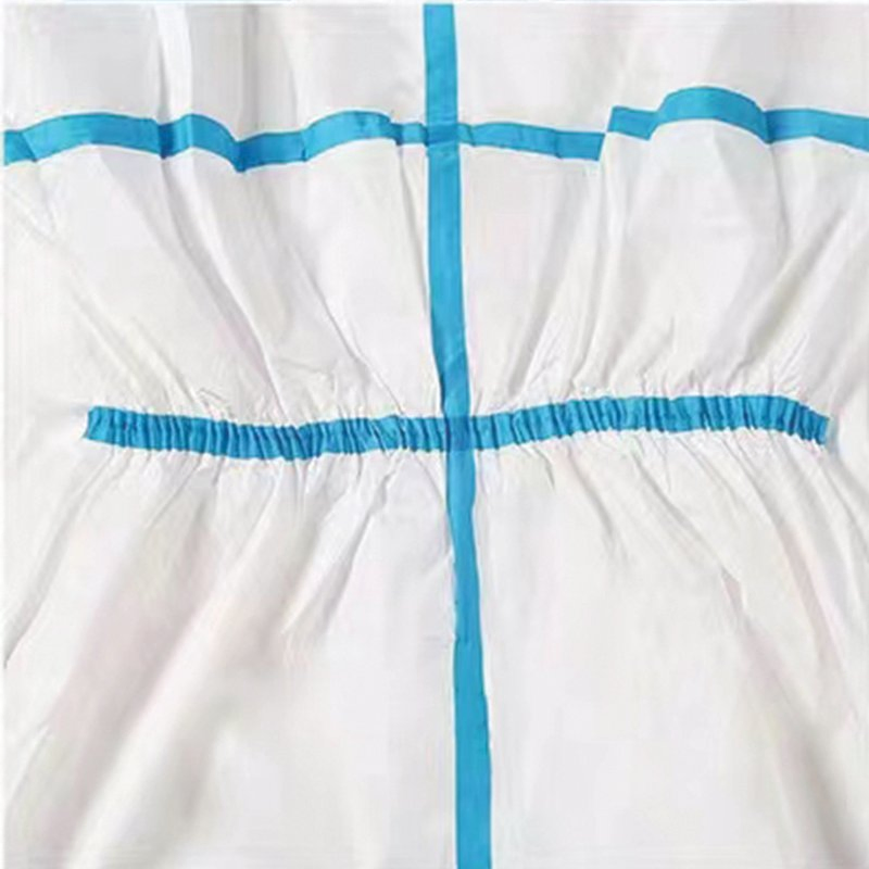 Disposable Protective Coverall Hazmat Suit, Full Body Protective, Heavy-Duty Protective Suits Chemical Protection with Elastic Wrists, Ankles and Hood