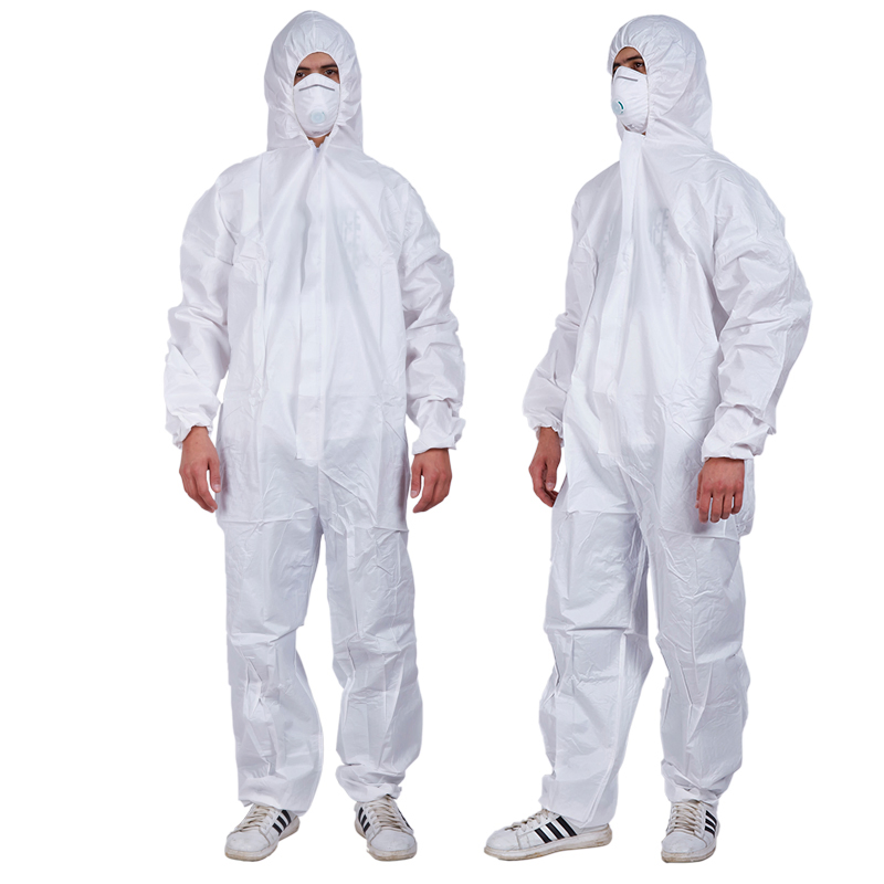 Type 5 6 Microporous Overalls Disposable Workwear Coverall Suit for Industrial Use