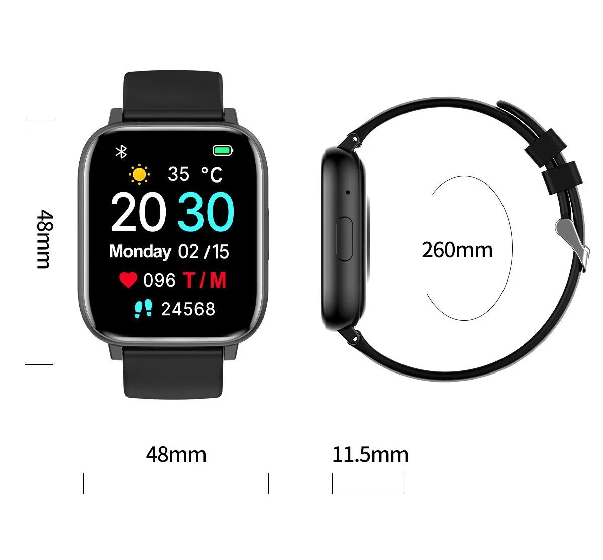 Multi Menu Mode Smartwatch for Health Monitoring Bluetooth Talking Watch