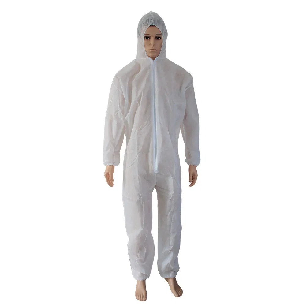 Type 5 6 Microporous Overalls Disposable Workwear Coverall Suit for Industrial Use
