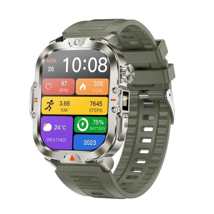 Waterproof Smartwatch with 410mAh Battery and Health Tracking