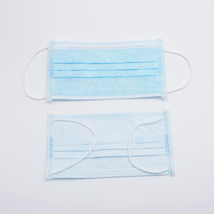 White List Factory Direct CE En14683 Type 2r Anti Droplets Virus Bacterial 3 Ply Non-Woven Medical Procedure Pleated Earloop Disposable Surgical Face Mask